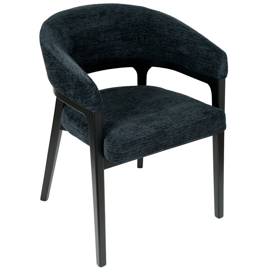 Dining chair Otta, 17 black, H77x51x49cm, seat height 47.5cm