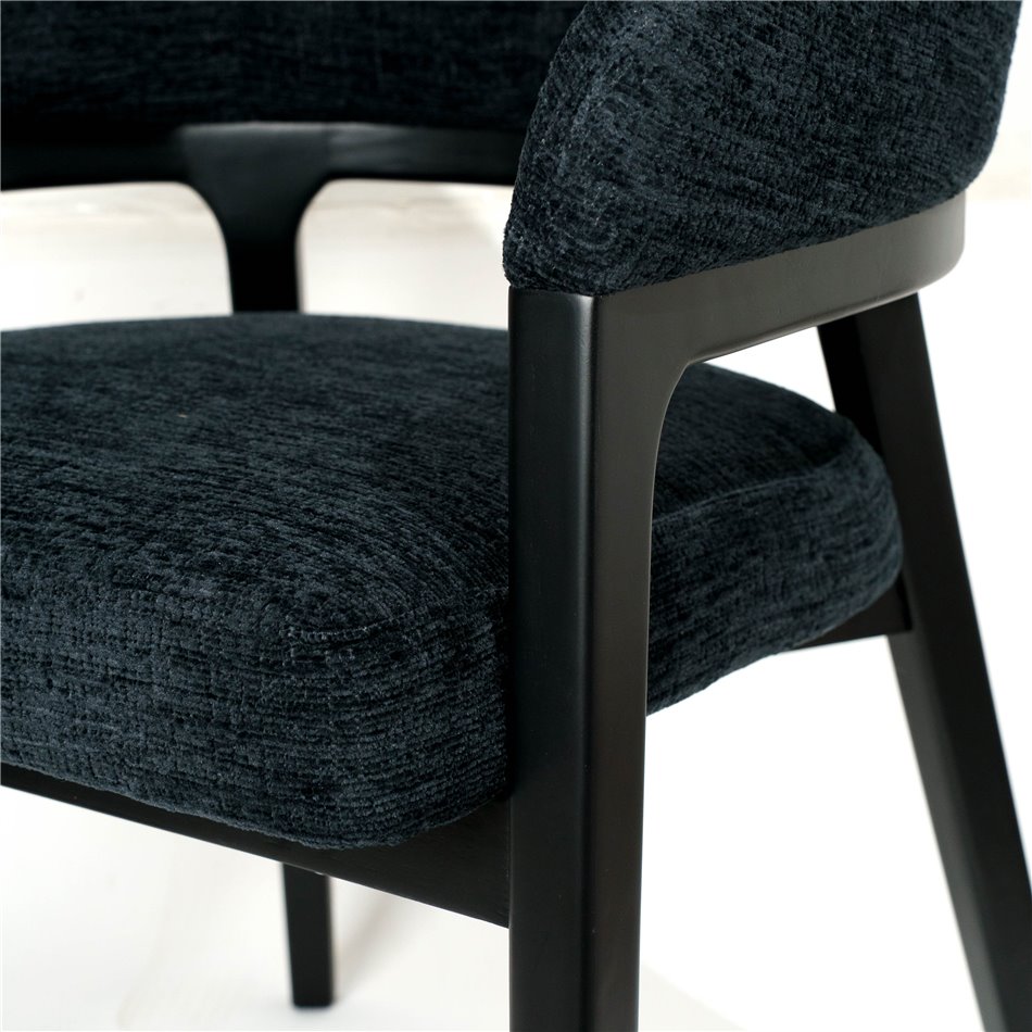 Dining chair Otta, 17 black, H77x51x49cm, seat height 47.5cm