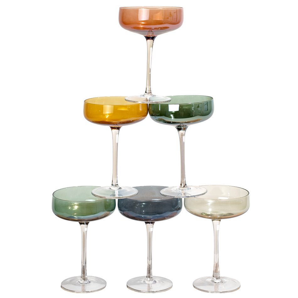 Šampanjaklaaside komplekt Lucia, 6 tk., 250ml, H16cm, D10.5cm