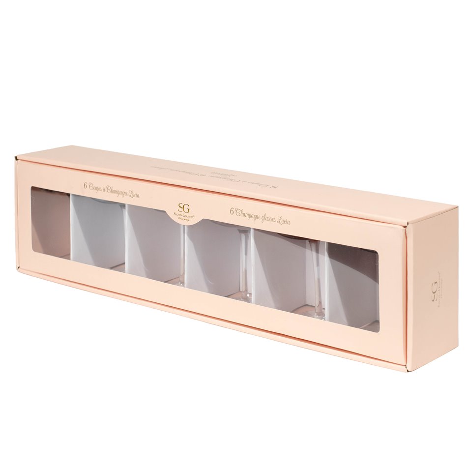 Šampanjaklaaside komplekt Lucia, 6 tk., 250ml, H16cm, D10.5cm