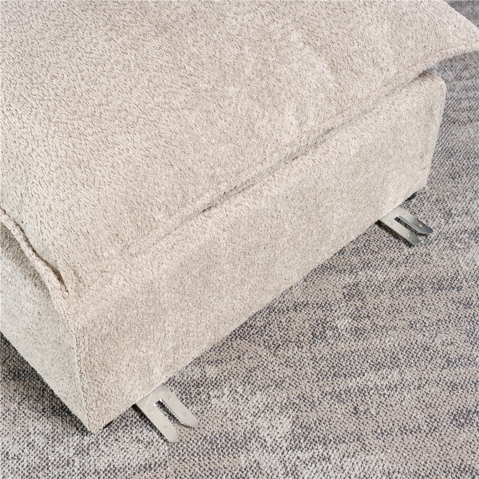 Pouf Quelle, Abriamo 02,  light taupe, H45x80x80cm