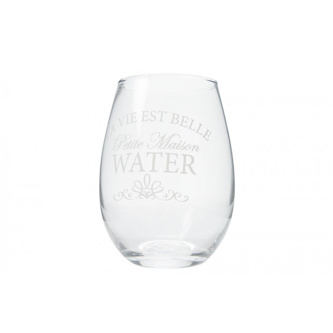 Water glass, H12.5x10x10cm, 370ml