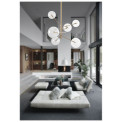 Rippvalgusti  Raja, kuldne satiin, G9 6x35W(max), H140cm x D80cm