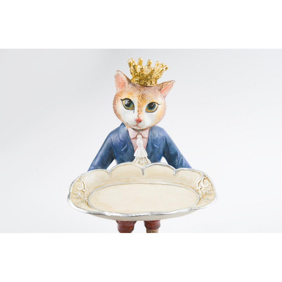 Dekoratiivkuju Cat with crown, 16x14x29cm