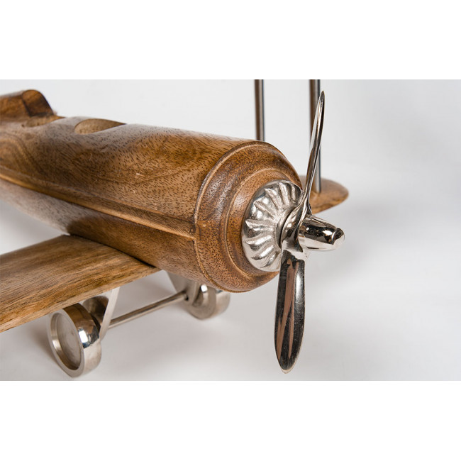 Decor Aeroplane, mango wood, 32x34x16cm