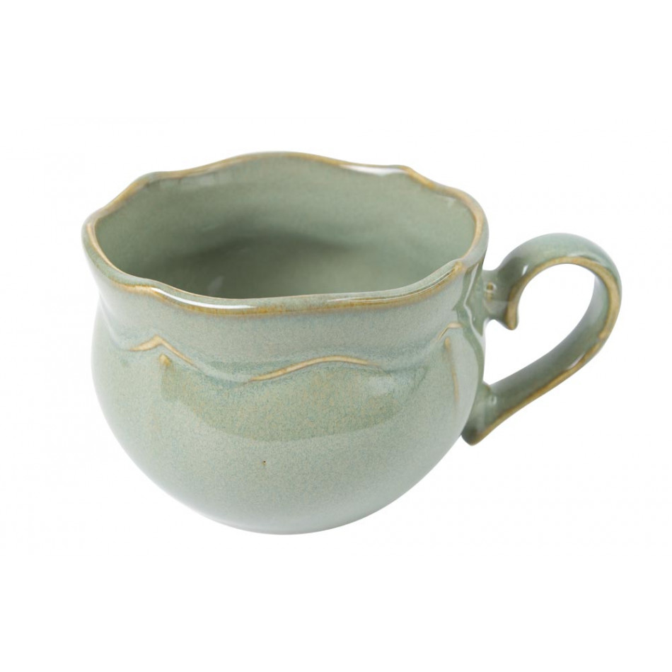Tea cup Gran Via, green colour, H12cm, D9.5cm, 300ml