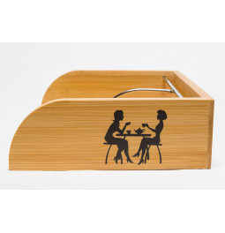 Salvrätikute hoidja, bambus, 21.3x20x7cm