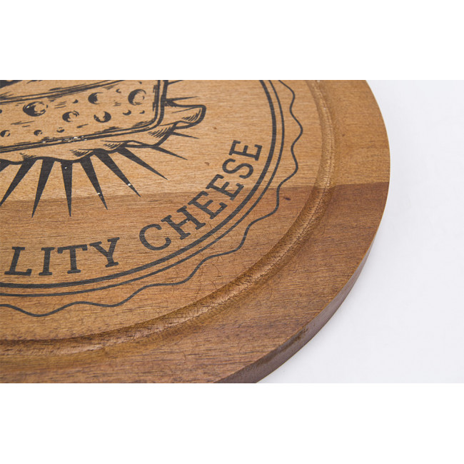 Сервировочная тарелка с крышкой, дерево акации, D24.5x12cm