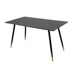 Söögilaud Tromello, klaas/metall, 140x80x78cm 