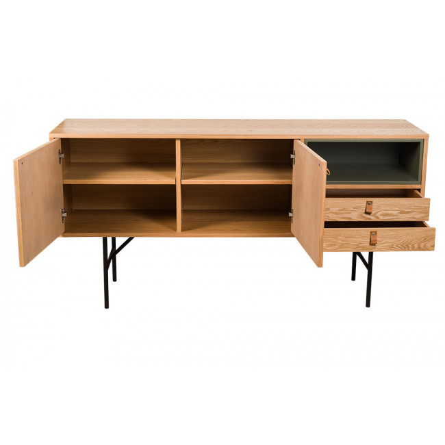 Sideboard Dailly, ash wood veneer, 160x45x80cm