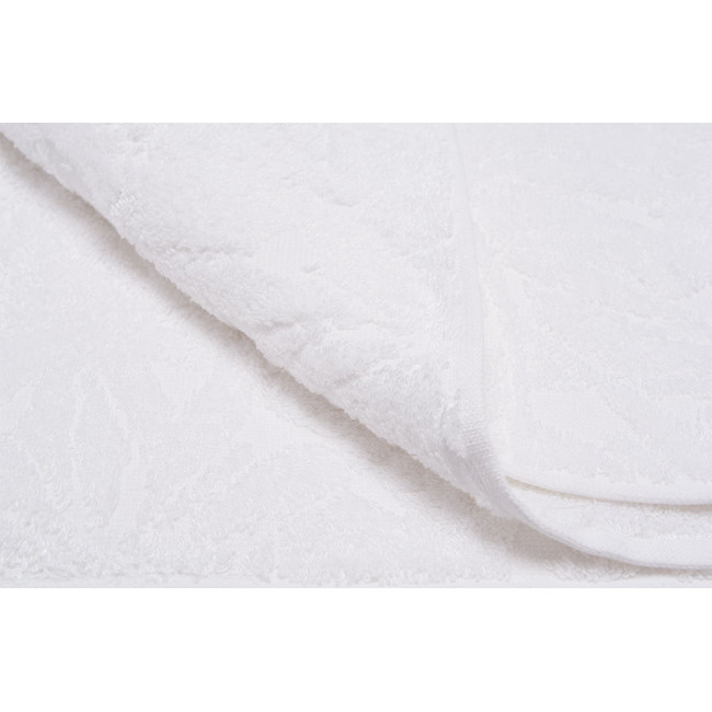 Bamboo towel Bamboo leaves, 70x140cm, white colour, 550g/m2