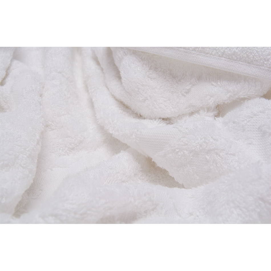 Bamboo towel Bamboo leaves, 70x140cm, white colour, 550g/m2