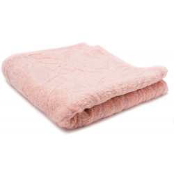 Bamboo towel Bamboo leaves, 50x100cm, salmon colour, 550g/m2