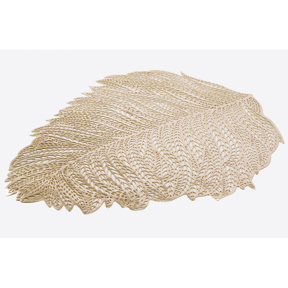 Placemat Leaf gold, 38x49cm