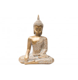 Dekoratiivkuju Buddha, kuld värvi, 17x24x11cm 