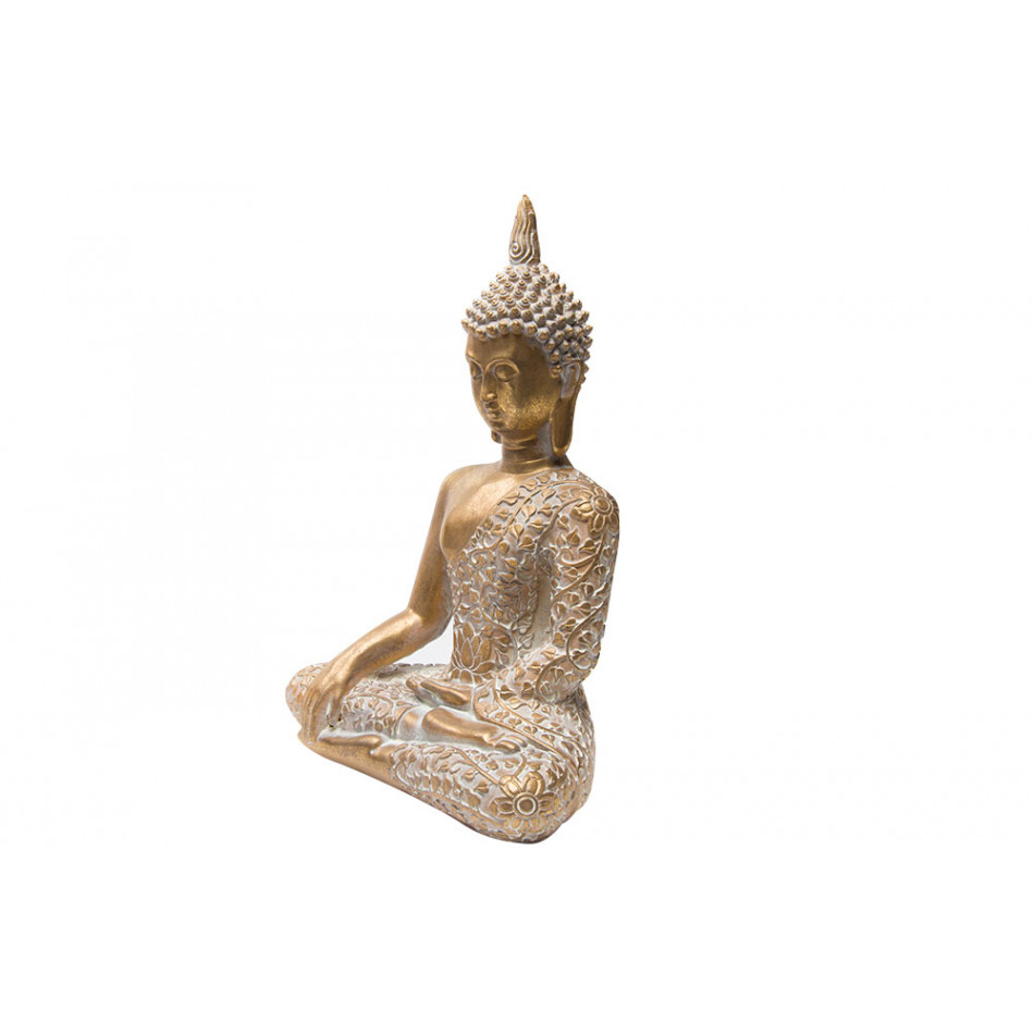 Decor Buddha, gold colour, 17x24x11cm