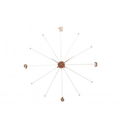 Wall clock Like Umbrella Rose gold, D100x6cm