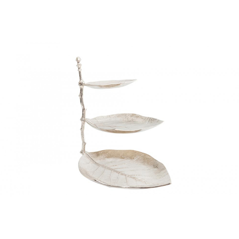 Candy dish Leaf Silver, 46x32x45cm