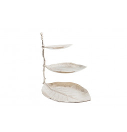 Candy dish Leaf Silver, 46x32x45cm
