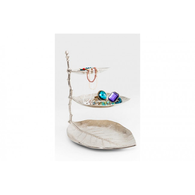 Candy dish Leaf Silver, 46x32x45cm