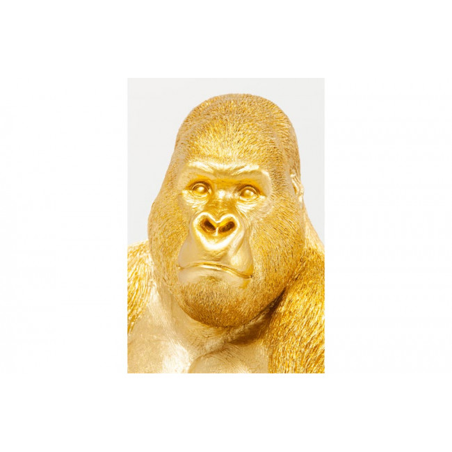 Deco figurine Monkey Gorilla Side XL, gold, 76x60x55cm