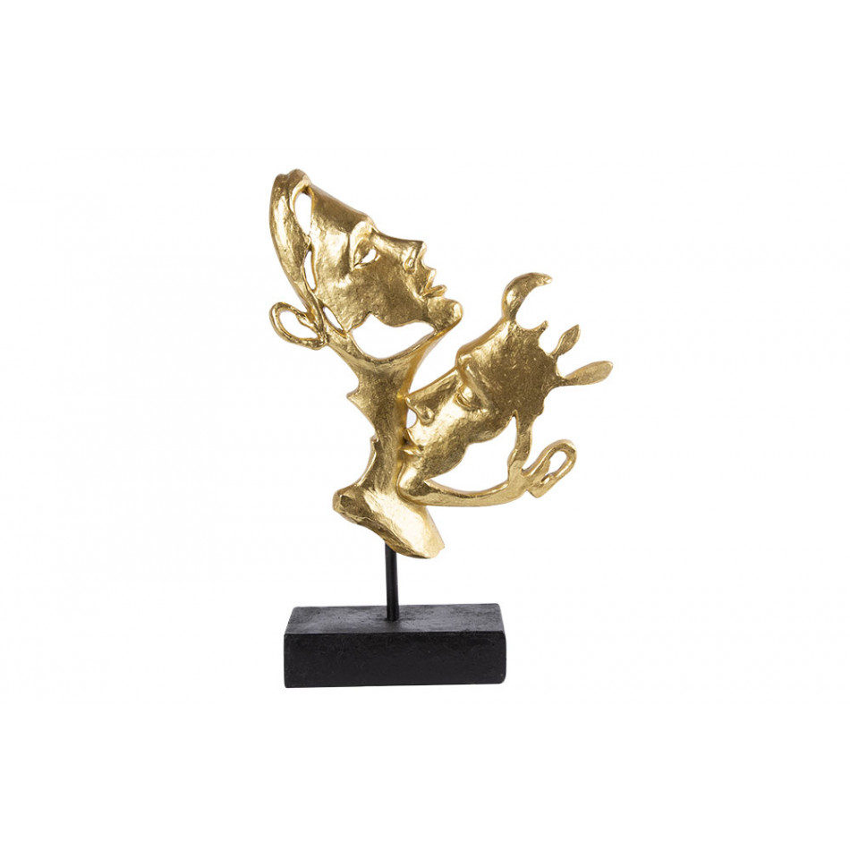 Decor Couple, gold colour, 22x8x33cm
