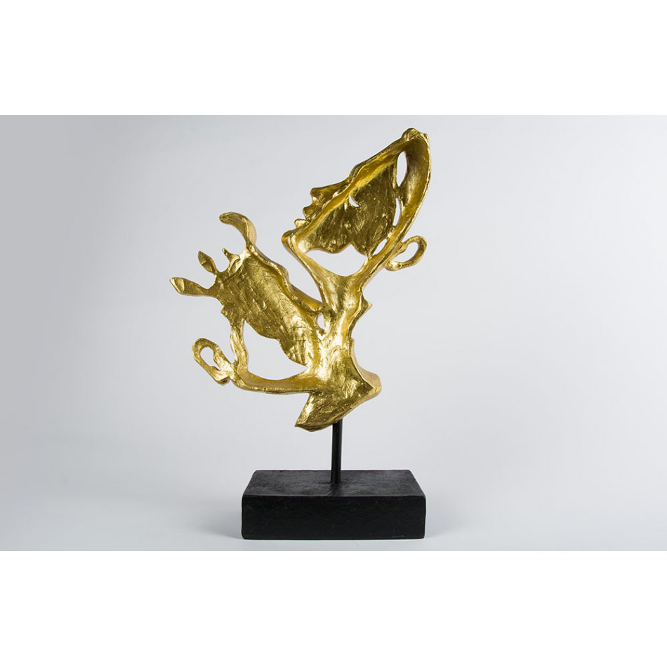 Decor Couple, gold colour, 22x8x33cm