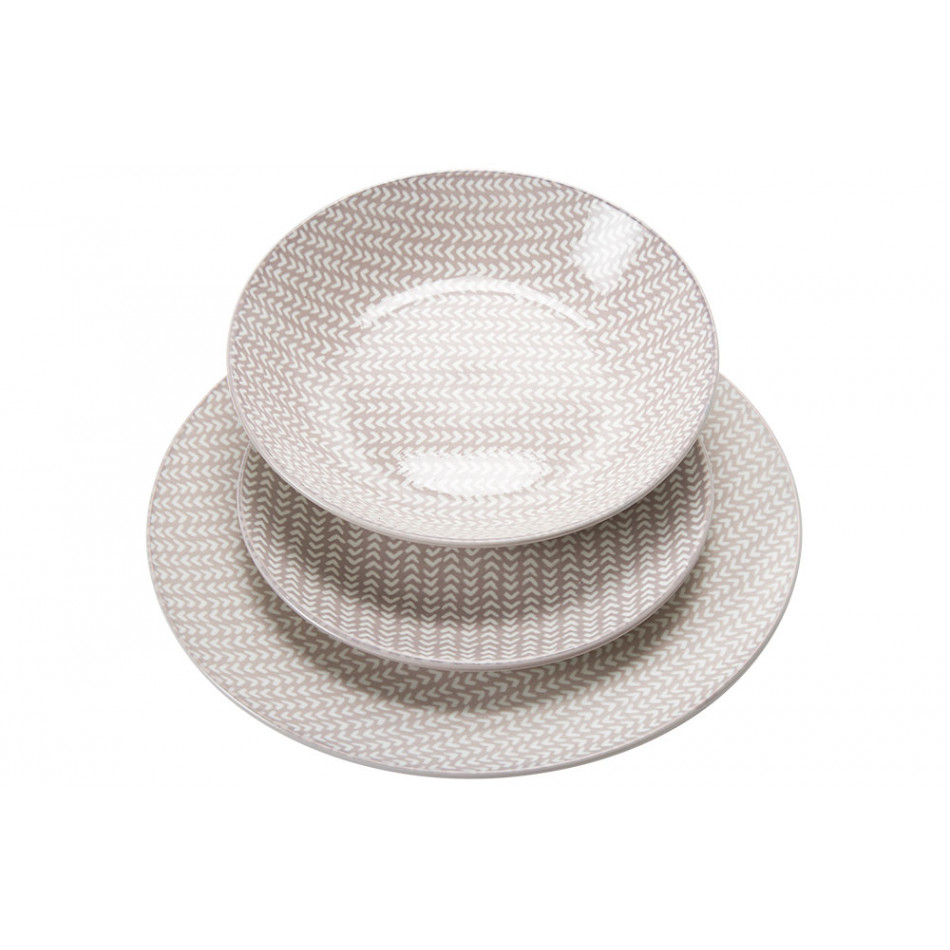 Tableware set, 18 pcs., ceramic, D27cm, D20cm