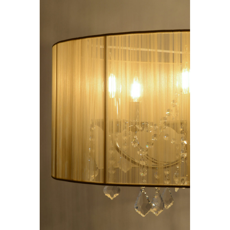 Pendant lamp MARI, cream colour, H58-130cm, Ø-60cm E14 6x40W