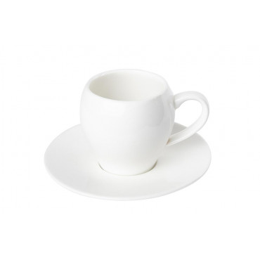 Фарфоровый эспрессо-чашка с блюдцем, h7cm, D12.8cm, 150ml