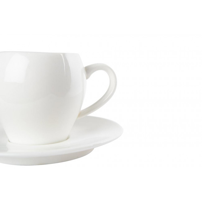 Portselanist Espressotass alustassiga, h7cm, D12.8cm, 150ml