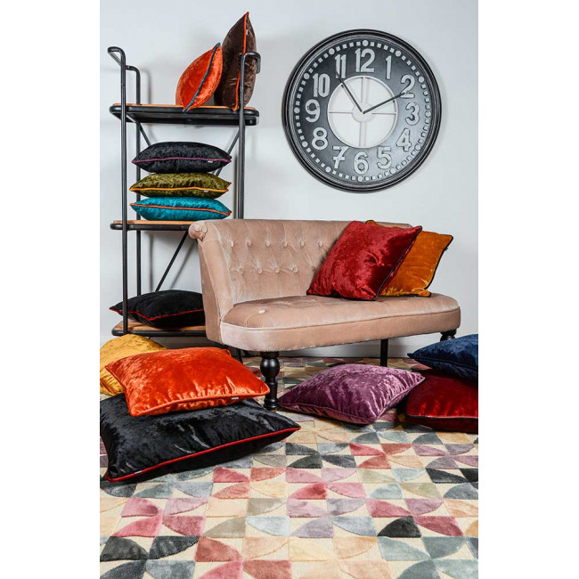 Decorative pillowcase Celebrity, black/bordeaux trim 60x60cm