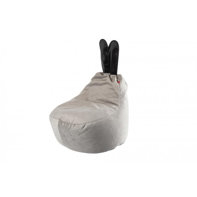 Laste Kott-tool Rabbit AD Contrast, hall / must H50x50x60cm