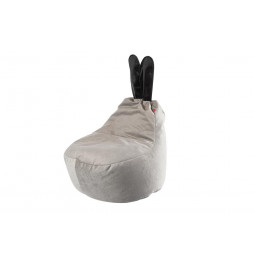 Kids Bean Bag Rabbit AD Contrast, grey/black, H50x50x60cm