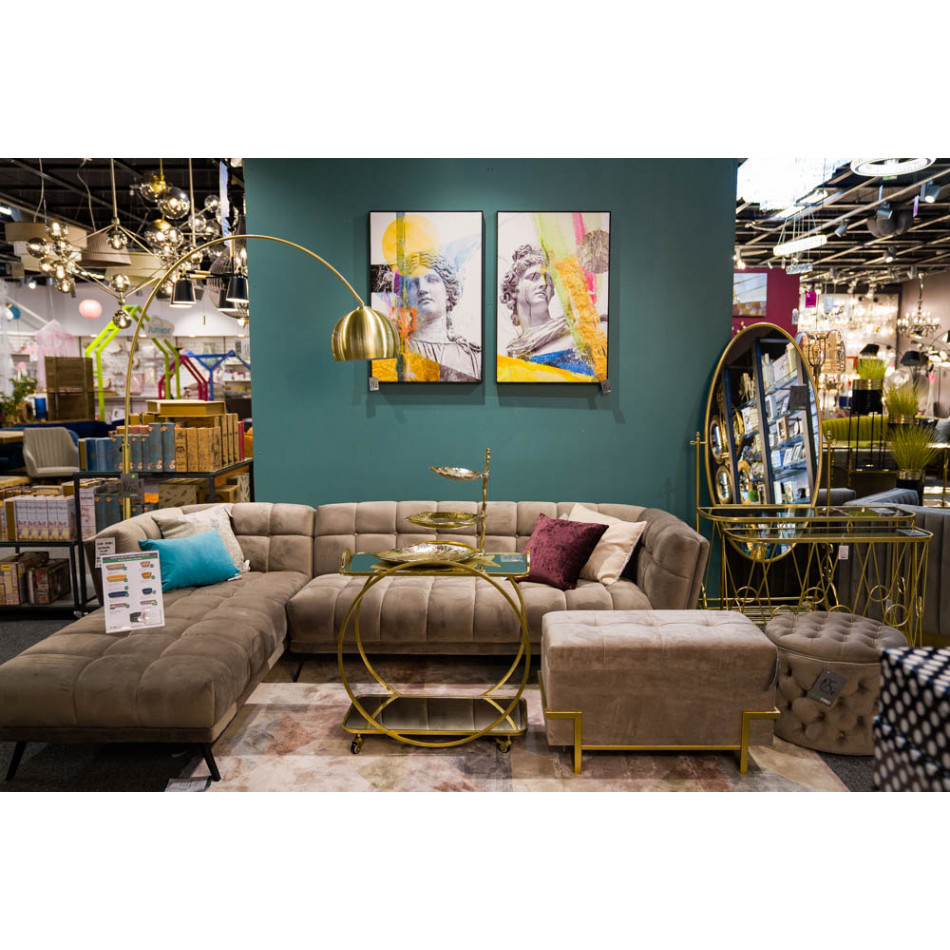 Декоративная миска Venta, цвет золотой, 44x32.5x44.2cm