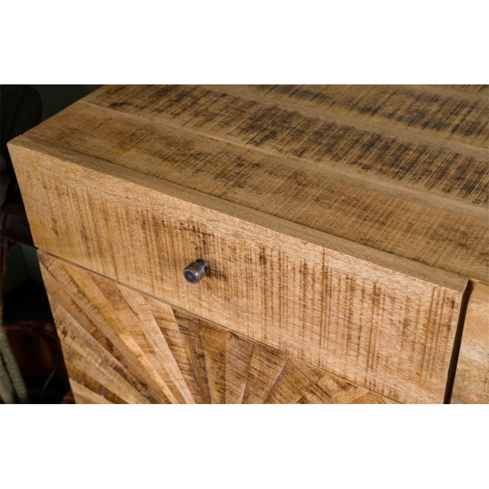 Буфет Sole, 3 двери, 3 ящики, из дерева манго, 160x40x90cm