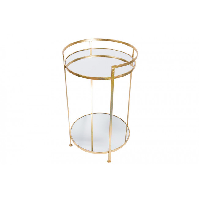 Металлический столик Barge L, зеркальная поверхность, золотистый, D44x71cm
