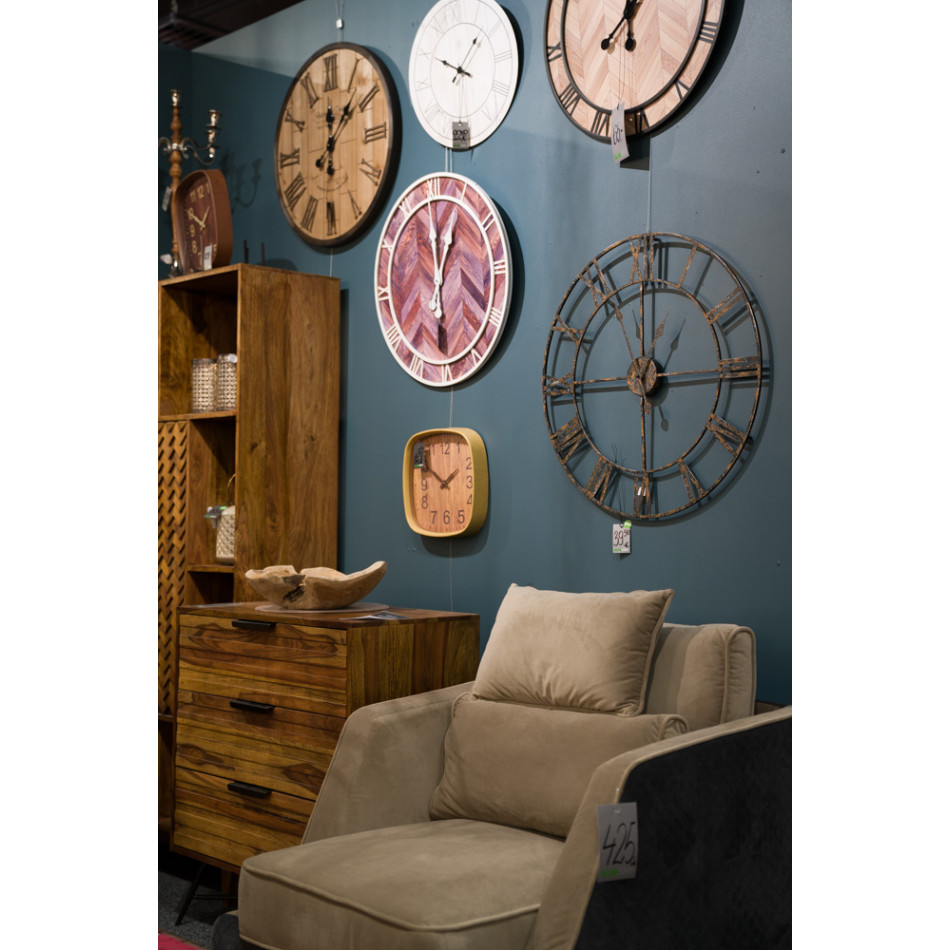 Wall clock Roman Vintage, dark brown colour, D58cm