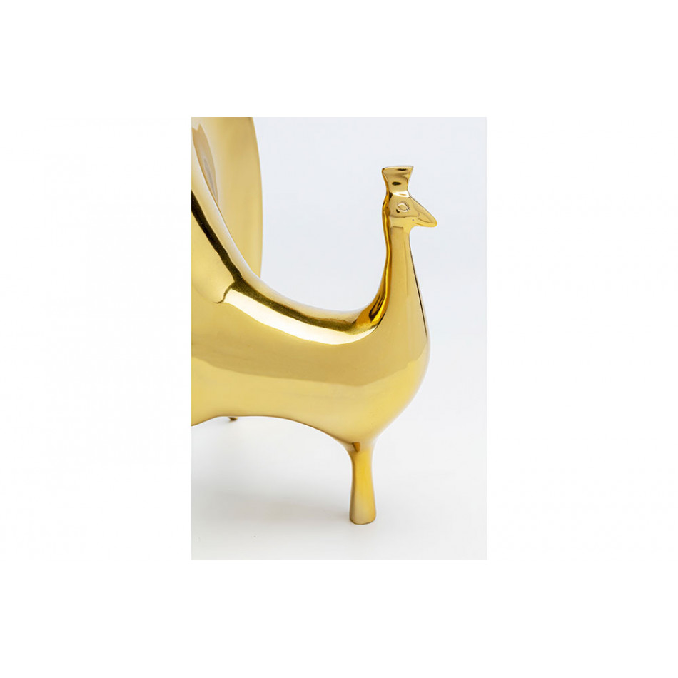 Decor Peacock, golden, 30x35x21cm