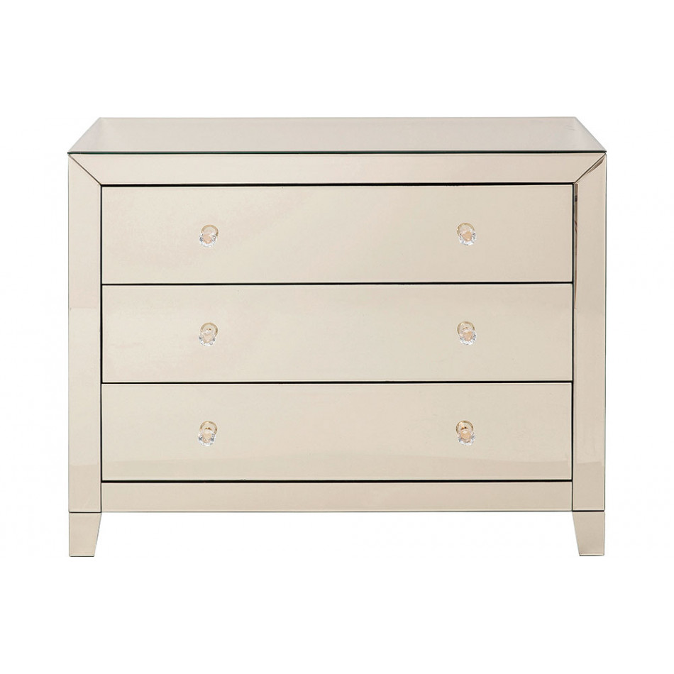 Комод Luxury Champagne, 3 ящик, 74x91x41cm