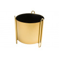 Flower pot, metal, gold colour, D18x20cm