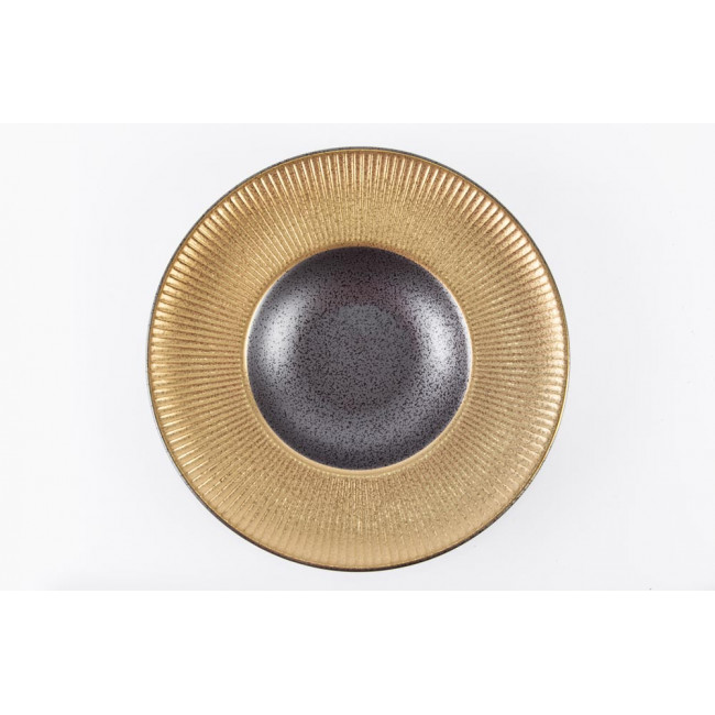 Глубокая тарелка Monette, черный / золотистый, 26x26x4.2см
