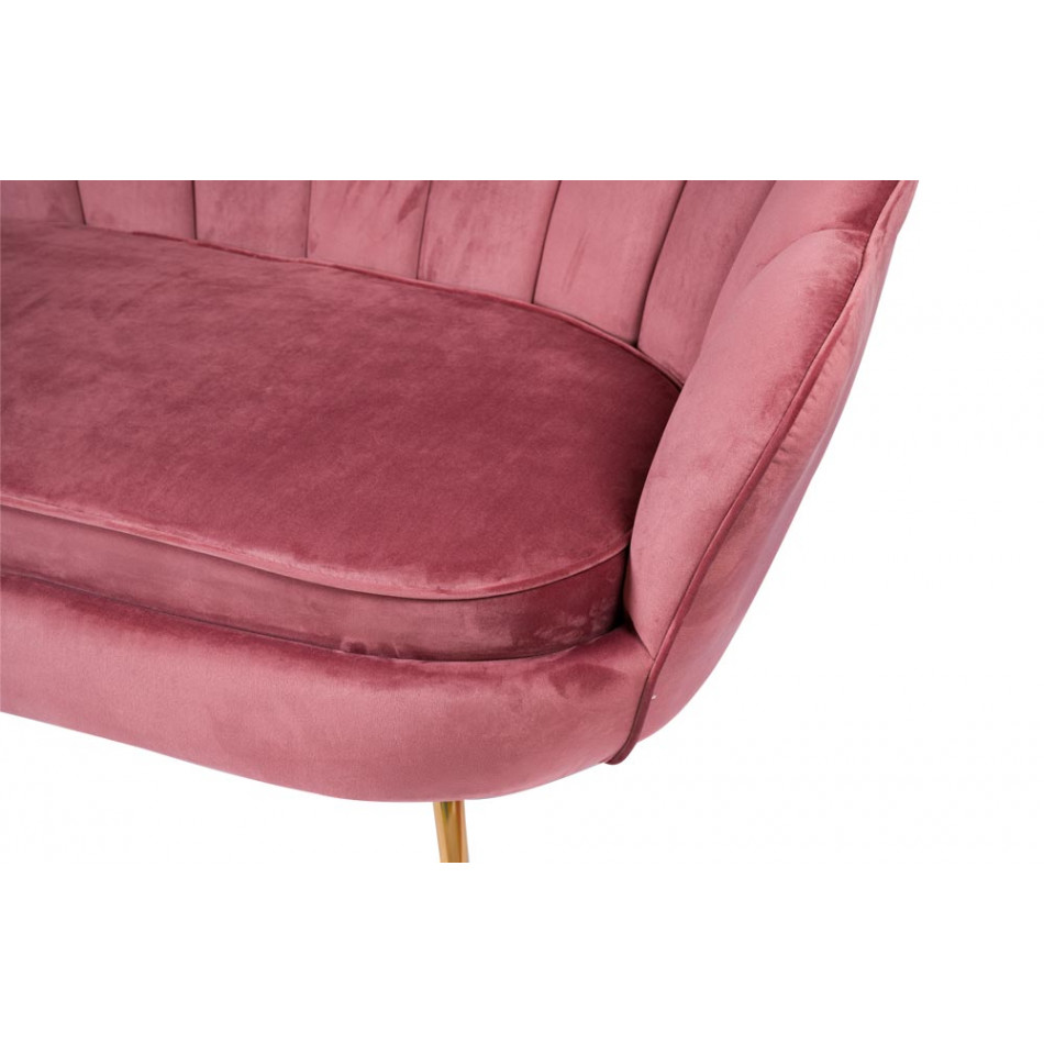 Doubble armchair Shell, old-pink, H85x129x85cm, seat height 43cm