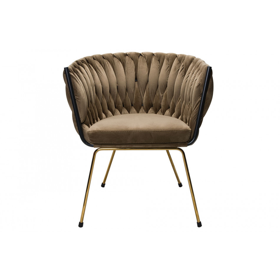 Aktsent tooli Okene, taupe värvi, 60x50x74cm, istumisosa kõrgus 46cm