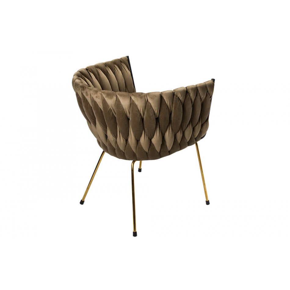 Aktsent tooli Okene, taupe värvi, 60x50x74cm, istumisosa kõrgus 46cm