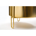 Flower pot, metal, gold colour, D21x25cm