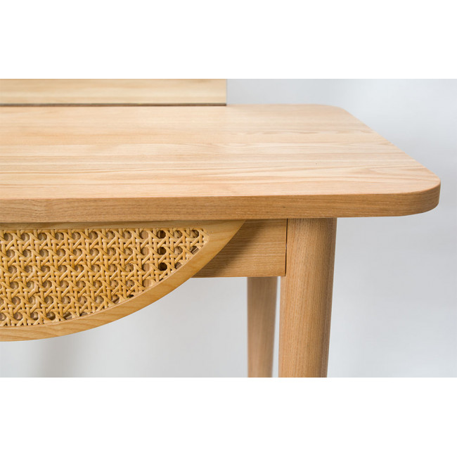 Dressing table with mirror Louis, ash wood veneer, 70x43x130cm