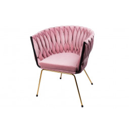 Accent chair Okene, pink, 60x50x74cm, seat height 46cm