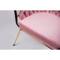 Accent chair Okene, pink, 60x50x74cm, seat height 46cm