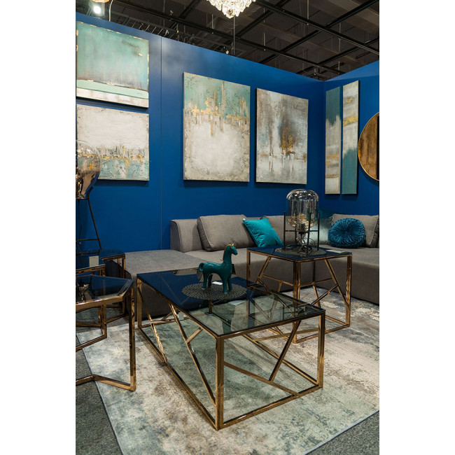 Kohvilaud  Eisen, toonitud klaas / rosegold, 120x60x40cm